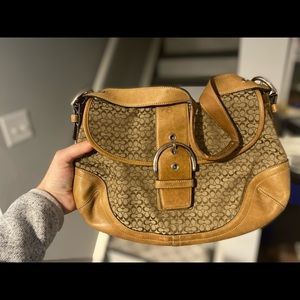 Tan coach bag